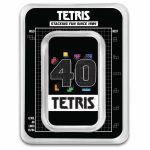 Tetris™ 1 oz Silver 40th Anniversary Colorized Bar in TEP