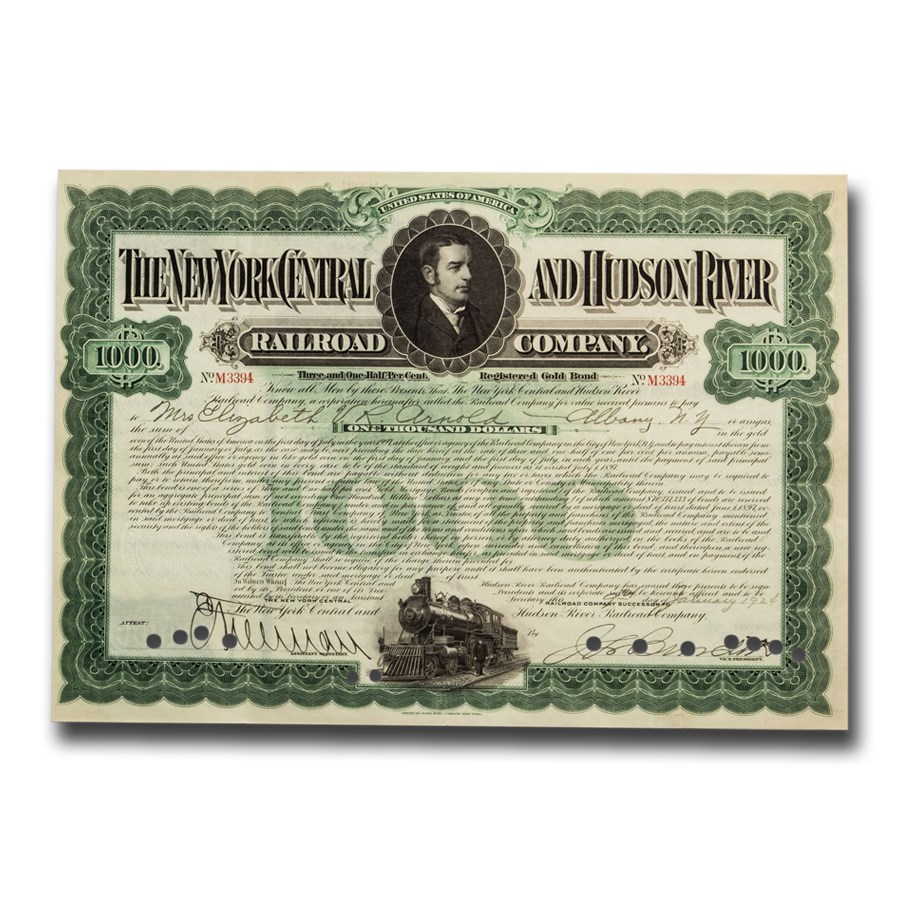 The New York Central and Hudson River Railroad Bond (Green)
