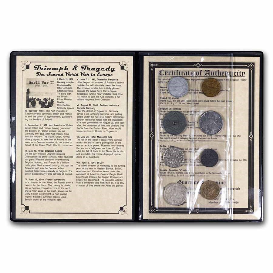 WWII European Theater Triumph & Tragedy 8-Coin Set